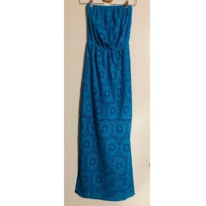 LILLY PULITZER Blue beach crochet dress😍